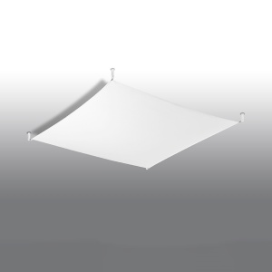 Lustra Luna Alb 3000K 140x140x15 cm - Img 2