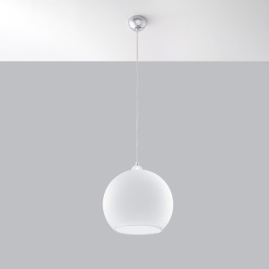 Lustra suspendata Ball Alb 30x30x120 cm - Img 2