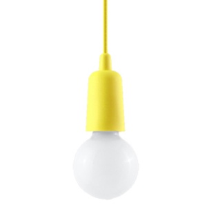 Lustra suspendata Diego Galben 9x9x90 cm