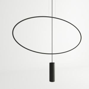 Lustra suspendata Holar Negru 81x6x150 cm - Img 2