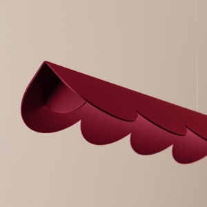 Lustra suspendata LED Biscuit Burgundy 3000K 131x13x200 cm - Img 4