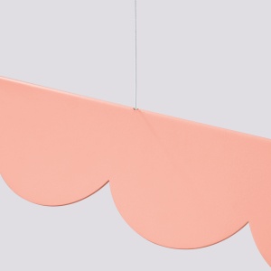 Lustra suspendata LED Biscuit Peach 3000K 131x13x200 cm - Img 6