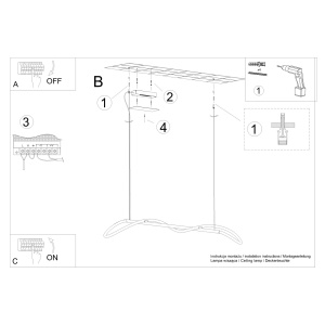 Lustra suspendata LED Galakse Negru 2700-6500K 148x58x160 cm - Img 10