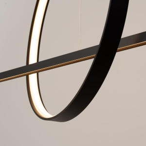 Lustra suspendata LED Glad Negru 3000K 120x20x212 cm - Img 6