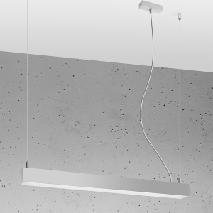 Lustra suspendata LED Pinne Gri 4000K 67x6x150 cm - Img 2