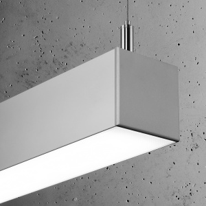 Lustra suspendata LED Pinne Gri 4000K 90x6x150 cm - Img 5