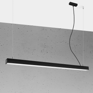 Lustra suspendata LED Pinne Negru 3000K 118x6x150 cm - Img 2