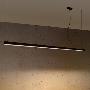 Lustra suspendata LED Pinne Negru 3000K 200x6x150 cm - Img 3