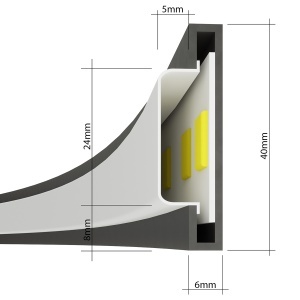 Lustra suspendata LED Rio Auriu lucios 3000K 78x16x150 cm - Img 8