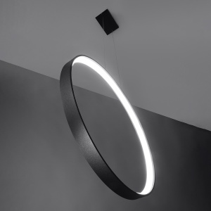 Lustra suspendata LED Rio Negru 4000K 55x16x150 cm - Img 4