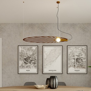 Lustra suspendata Lehdet Auriu 110x80x150 cm - Img 6