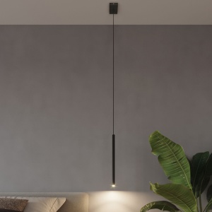 Lustra suspendata Pastelo Negru 30x5x90 cm - Img 2