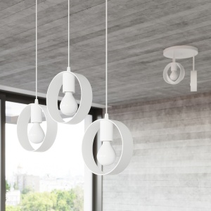 Lustra suspendata Titran Alb 56x5x110 cm - Img 9
