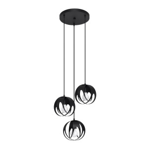 Lustra suspendata Tulos Negru 30x30x117 cm