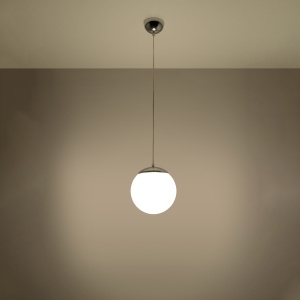 Lustra suspendata Ugo Argintiu 20x20x110 cm - Img 3
