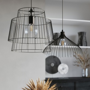 Lustra suspendata Umb Negru 40x40x125 cm - Img 8