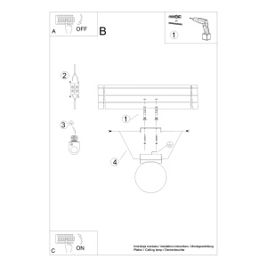 Lustra Yoli Negru 12x12x14.5 cm - Img 4