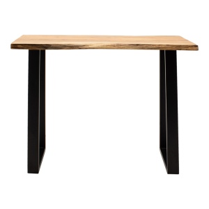 Masa de bar Miles Boho, Pako Word, Lemn masiv, Grosime 3.7 cm, Natural, 120x53x97 cm - Img 3