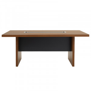 Masa de conferinta Oscar 5cm nuc - antracit 200x100x76cm - Img 2