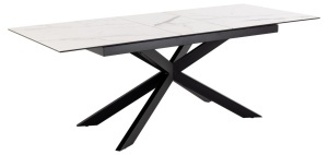 Masa dining Irwine, Alb, 76x210x90 cm - Img 8