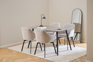 Masa dining Wicklow, Gri, 75x140x80 cm - Img 2