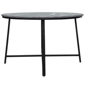 Masa Gianno aspect marmura neagra - picior negru D120x76cm - Img 4