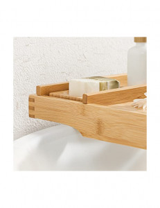 Masa pentru baie, Songmics, Bambus, BCB88Y, Extensibila, natural - Img 7