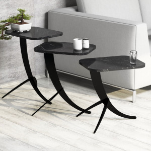 Masuta Auxiliara Pion - Negru Marble - Img 2