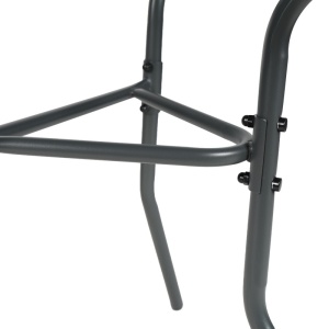 Masuta de cafea de gradina consola semicerc, Bion, Gri inchis, 70x40x65 cm - Img 6