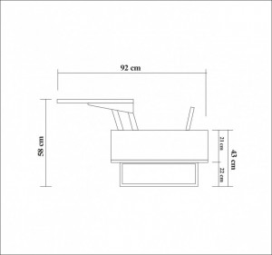 Masuta de Cafea Extensibila Est Walnut-Negru - Img 7