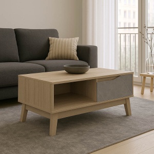 Masuta de Cafea Judas Sonoma Bej marmura90x45x38.5 cm