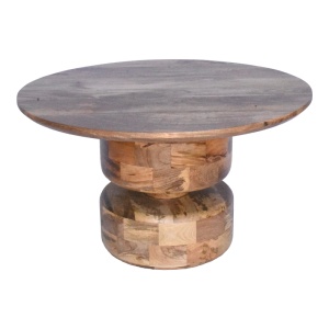 Masuta de cafea, Perlon, Pako, Nuc 80x80x45 cm - Img 2