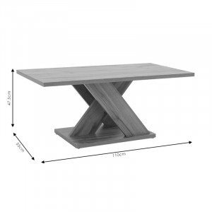 Masuta de cafea Solange culoare sonoma 110x55x47.5cm - Img 5
