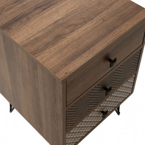 Noptiera Boho Walnut 40x40x59 cm - Img 8