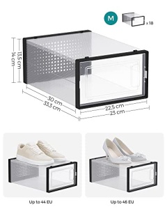 Pantofar din plastic, Songmics, Negru, 33.5×23.2×14.3 cm1 - Img 6