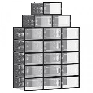Pantofar din plastic, Songmics, Negru, 33.5×23.2×14.3 cm - Img 2