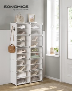 Pantofar modular Alb Songmics 82x32x152 cm - Img 2
