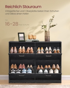 Pantofar Negru Vasagle, 16-28 perechi, 24 x 105.5 x 82.7 cm - Img 2