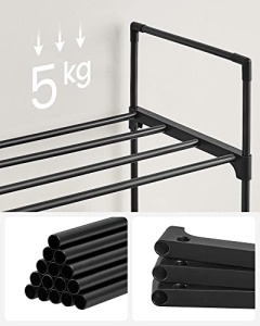 Pantofar, Songmics, Negru, 92x30x55 cm - Img 5