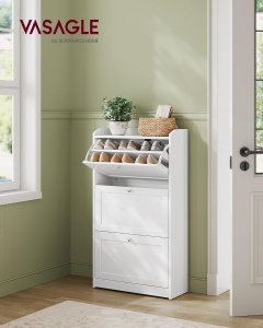 Pantofar Vasagle Alb 60x24x108 cm - Img 3