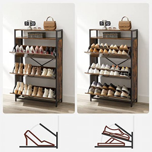 Pantofar, Vasagle, Negru , 80x30x131 cm - Img 5
