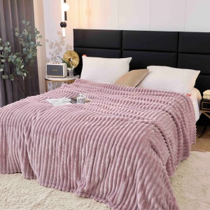Patura Cocolino Groasa Stripe V14 Lila 200x230 cm - Img 2