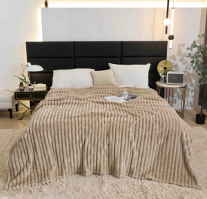 Patura Cocolino Groasa Stripe V4 Mink 200x230 cm - Img 3