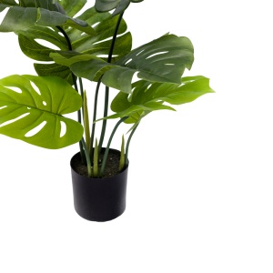 Planta decorativa Monstera in ghiveci verde plastic PP H70 cm - Img 3