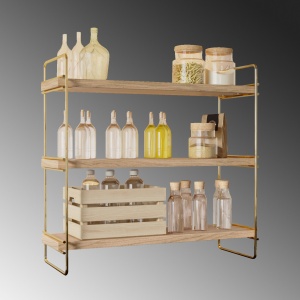 Raft CM-036-SRK Auriu 45x16x40 cm - Img 8