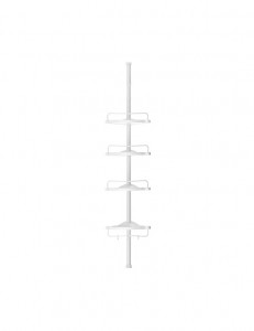 Raft de colt pentru baie, Songmics, 85-305 cm, BCB001A, Alb