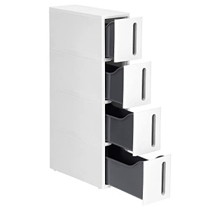 Raft pentru bucatarie, Songmics, Gri-Alb, 45x17x84 cm - Img 2