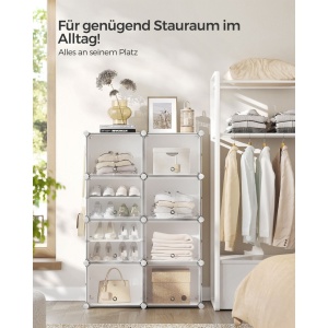 Raft pentru pantofi Songmics Alb 82x32x122 cm - Img 2