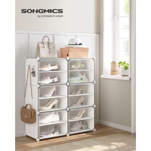 Raft pentru pantofi Songmics Alb 82x32x92 cm - Img 2