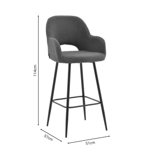 Saun de bar Renish Pako World Gri 51x57x114 cm - Img 9